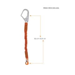 Kaya Safety EL-1 Serisi Tek Kol Şok Emicili Elastik Lanyard