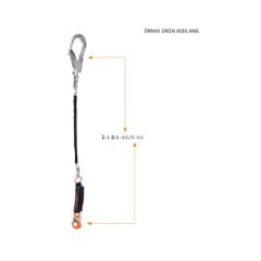 Kaya Safety E-1 B Serisi Tek Kol Şok Emicili Braided Lanyard