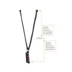 Kaya Safety E-3 W Serisi Çift Kol Şok Emicili Webbing Lanyard