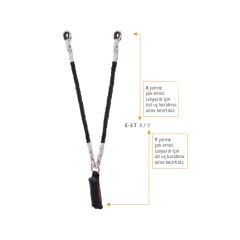 Kaya Safety E-3 T Serisi Çift Kol Şok Emicili Twisted Lanyard