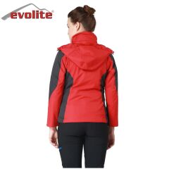 Evolite Diva Bayan 3in1 Gri/Kırmızı Mont