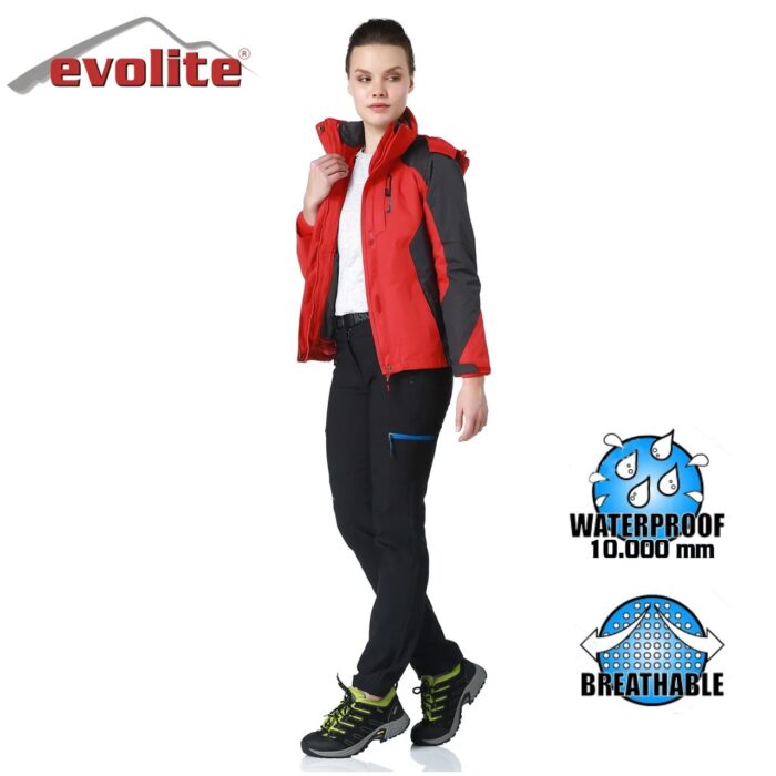 Evolite Diva Bayan 3in1 Gri/Kırmızı Mont - Görsel 2